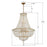 Crystorama Roslyn 15Lt 28" Chandelier, Aged Brass/Clear