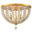 Crystorama Roxy 3 Light Ceiling Mount, Antique Gold