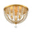 Crystorama Roxy 3 Light Ceiling Mount, Antique Gold
