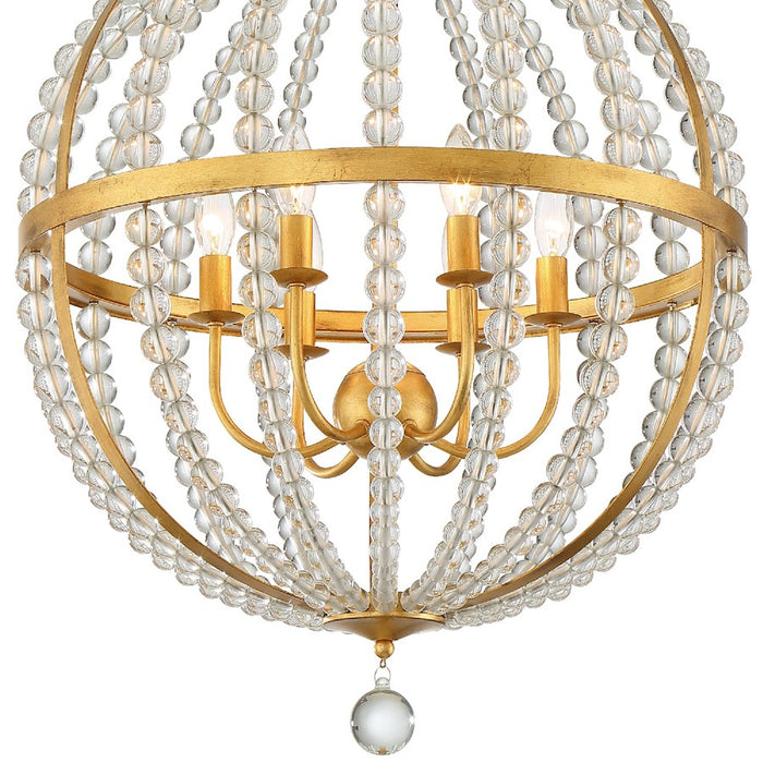 Crystorama Roxy Chandelier, Antique Gold