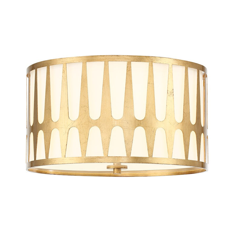 Crystorama Royston 3 Light Flush Mount, White