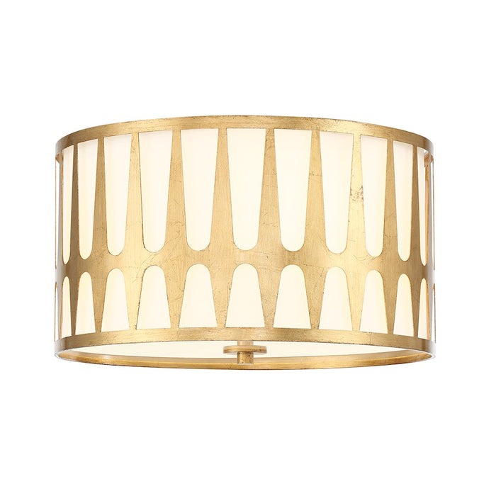 Crystorama Royston 3 Light Flush Mount, White