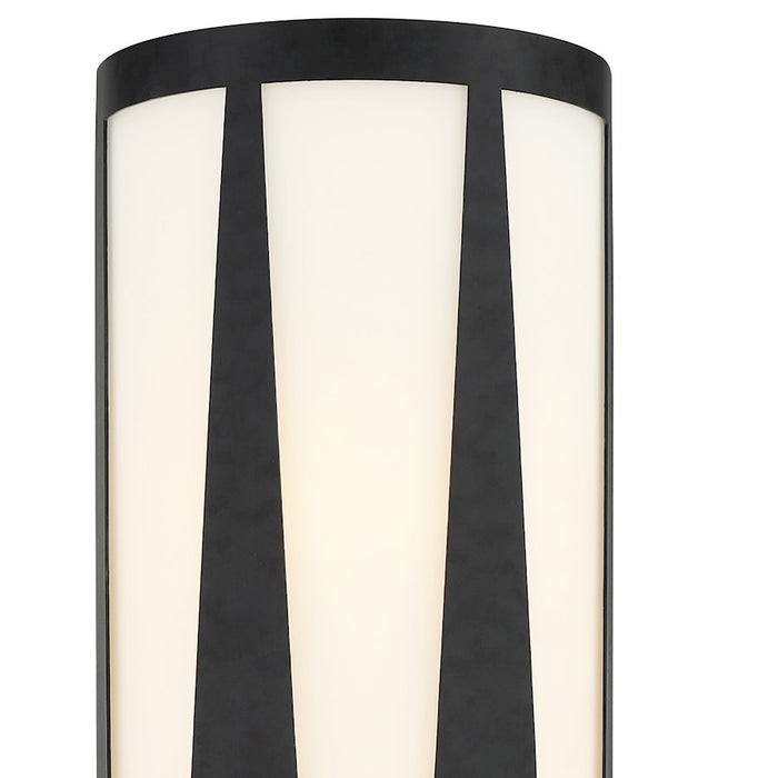 Crystorama Royston 1 Light Sconce, Black/White