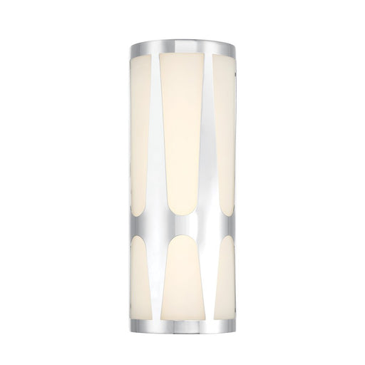 Crystorama Royston Integrated LED Sconce, Polished Chrome/White - ROY-802-CH-LED