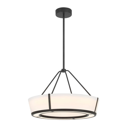 Crystorama Royce 1 Light 24.25" Pendant, Charcoal Bronze/White - RYC-8106-CZ