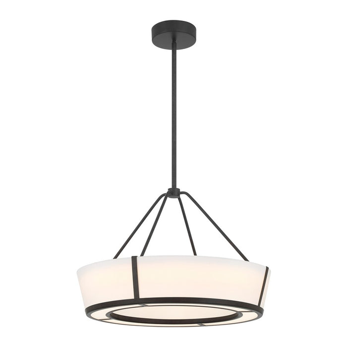 Crystorama Royce 1 Light 24.25" Pendant, Charcoal Bronze/White - RYC-8106-CZ