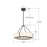 Crystorama Royce 1 Light 24.25" Pendant, Charcoal Bronze/White