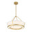 Crystorama Royce 1 Light 24.25" Pendant, Luxe Gold/White