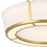 Crystorama Royce 1 Light 24.25" Pendant, Luxe Gold/White