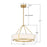 Crystorama Royce 1 Light 24.25" Pendant, Luxe Gold/White