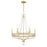 Crystorama Seville 6 Light Chandelier, Aged Brass