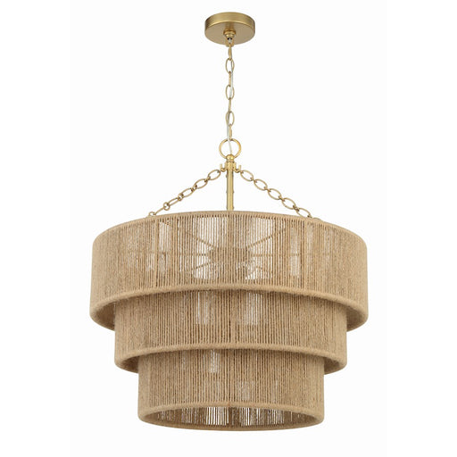 Crystorama Shyla 10 Light Chandelier, Soft Gold