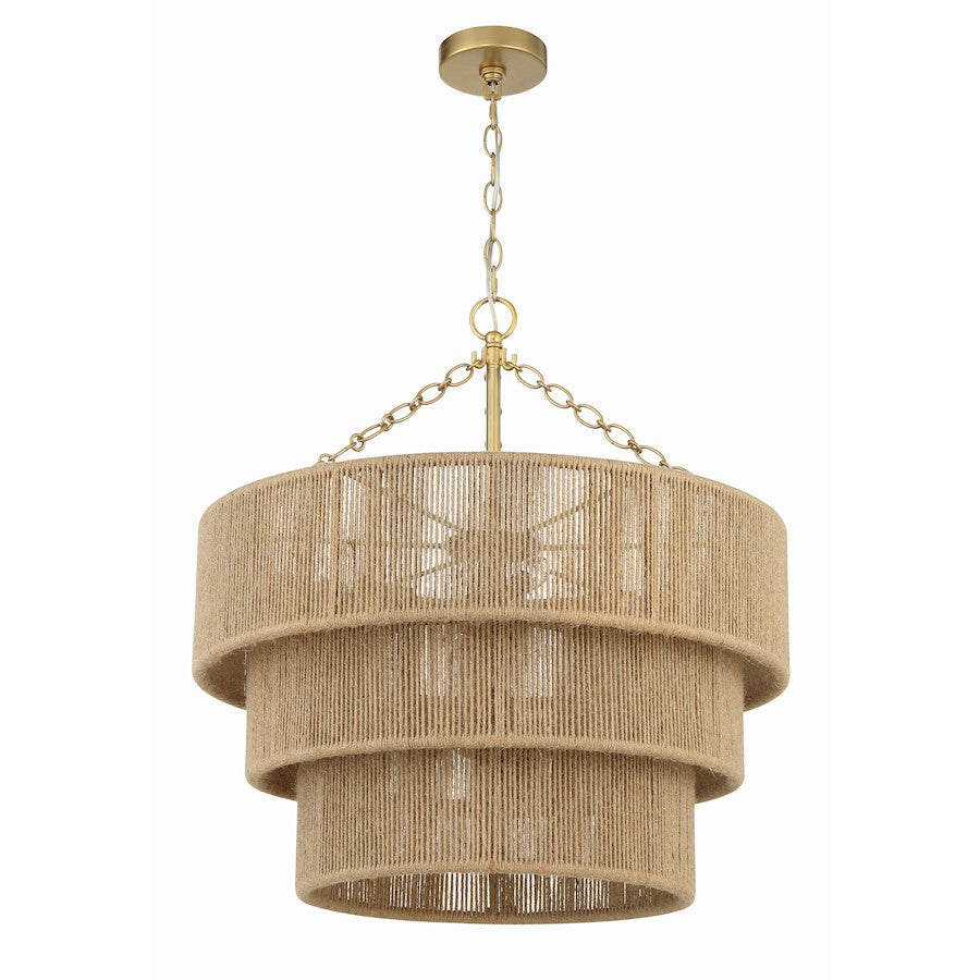 Crystorama Shyla 10 Light Chandelier, Soft Gold