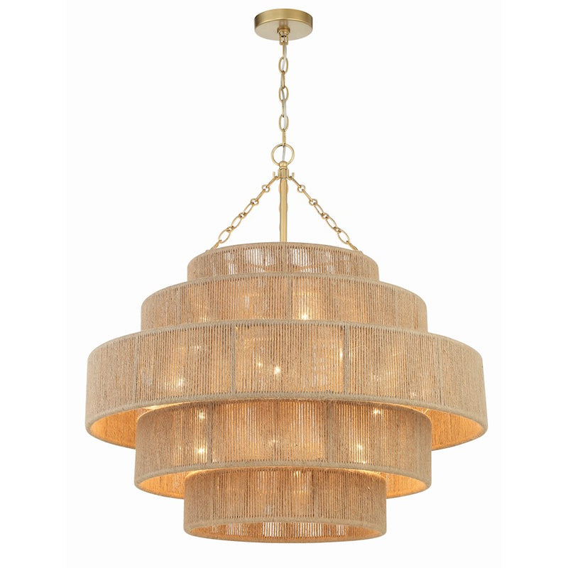 Crystorama Shyla 20 Light Chandelier, Soft Gold