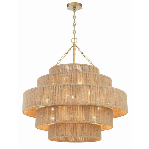 Crystorama Shyla 20 Light Chandelier, Soft Gold