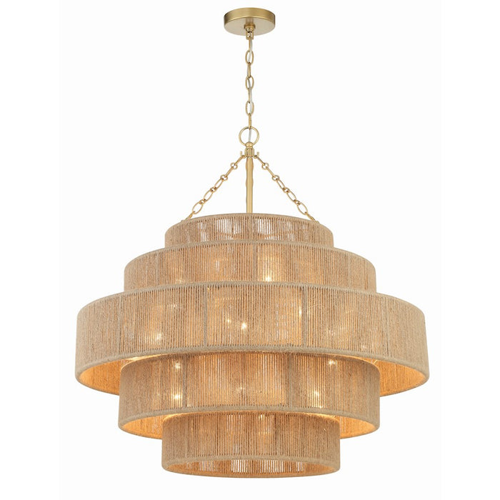 Crystorama Shyla 20 Light Chandelier, Soft Gold