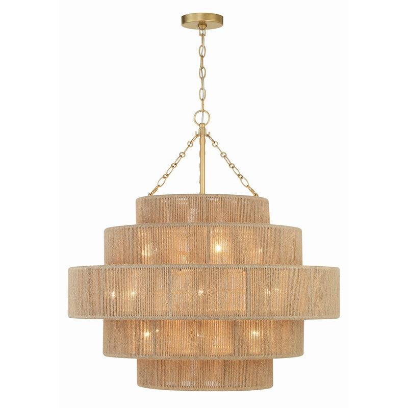 Crystorama Shyla 20 Light Chandelier, Soft Gold