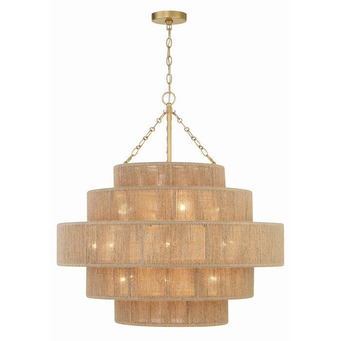 Crystorama Shyla 20 Light Chandelier, Soft Gold