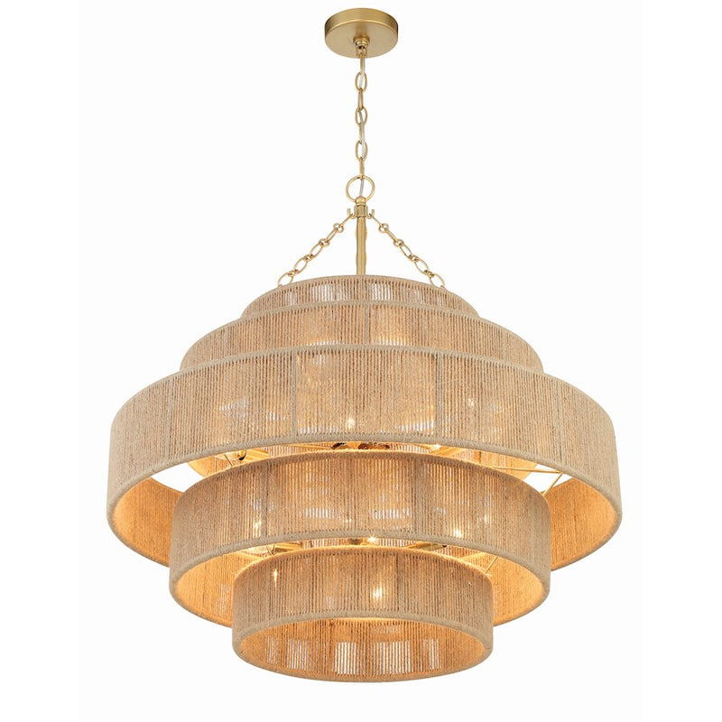Crystorama Shyla 20 Light Chandelier, Soft Gold