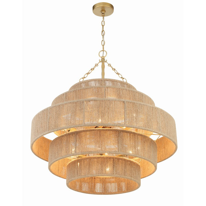 Crystorama Shyla 20 Light Chandelier, Soft Gold