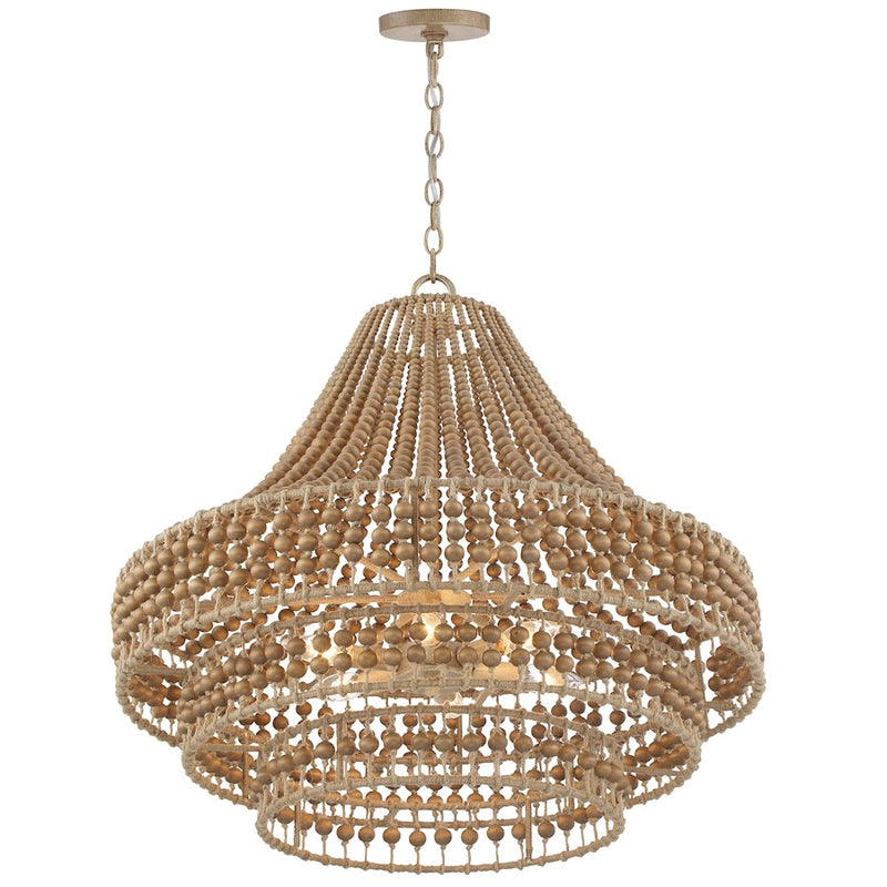 Crystorama Silas 6 Light Chandelier, Burnished Silver