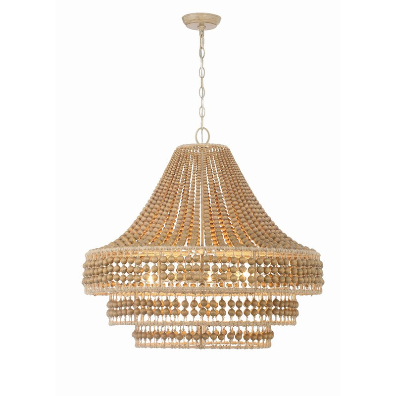 Crystorama Silas 8 Light Chandelier, Burnished Silver