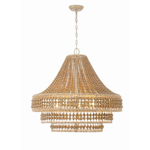 Crystorama Silas 8 Light Chandelier, Burnished Silver