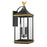 Crystorama Simpson 4 Light Outdoor Sconce, Black/Textured Gold