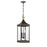 Crystorama Simpson 3 Light Outdoor Pendant, Black/Textured Gold