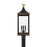 Crystorama Simpson 3 Light Outdoor Post, Black/Textured Gold