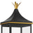 Crystorama Simpson 3 Light Outdoor Post, Black/Textured Gold