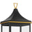 Crystorama Simpson 3 Light Outdoor Post, Black/Textured Gold