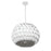 Crystorama Talia 5 Light 20.5" Chandelier, Matte White/White
