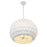 Crystorama Talia 5 Light 20.5" Chandelier, Matte White/White