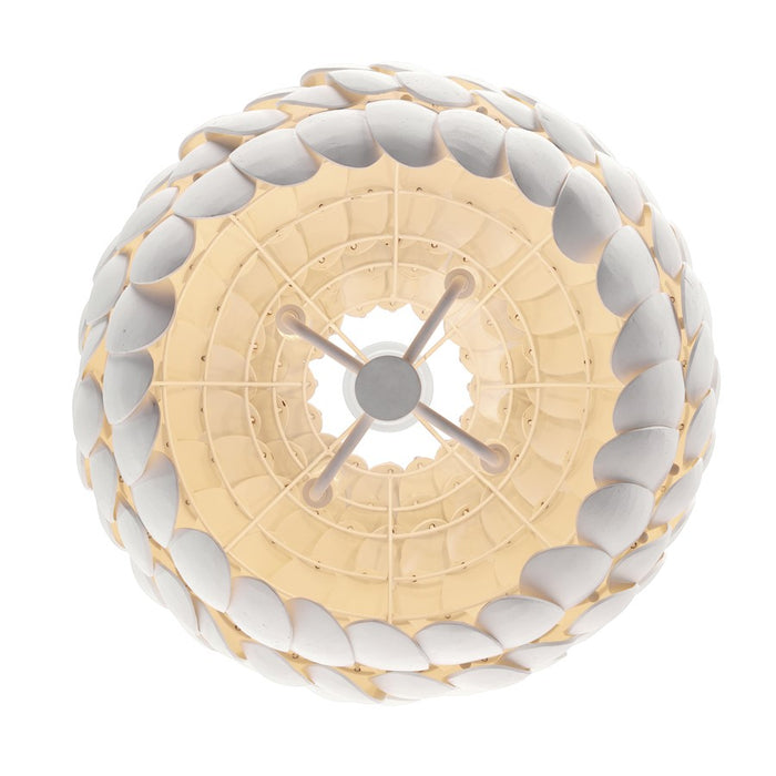 Crystorama Talia 5 Light 20.5" Chandelier, Matte White/White