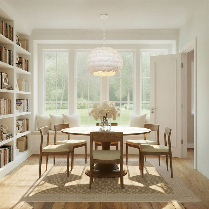 Crystorama Talia 5 Light 20.5" Chandelier, Matte White/White