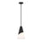 Crystorama Tori 1 Light Mini Pendant, Matte Black/Frosted - TOR-901-MK