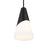 Crystorama Tori 1 Light Mini Pendant, Matte Black/Frosted