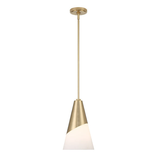 Crystorama Tori 1 Light Mini Pendant, Vibrant Gold/Frosted - TOR-901-VG