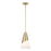 Crystorama Tori 1 Light Pendant, Vibrant Gold/Frosted - TOR-901-VG