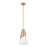 Crystorama Tori 1 Light Pendant, Vibrant Gold/Frosted