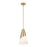 Crystorama Tori 1 Light Pendant, Vibrant Gold/Frosted