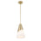 Crystorama Tori 1 Light Pendant, Vibrant Gold/Frosted