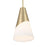 Crystorama Tori 1 Light Mini Pendant, Vibrant Gold/Frosted