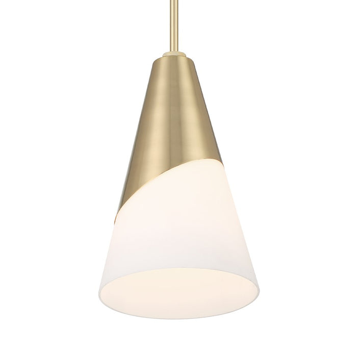 Crystorama Tori 1 Light Mini Pendant, Vibrant Gold/Frosted
