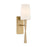 Crystorama Trenton 1 Light 5" Sconce, Aged Brass/White - TRE-221-OP-AG