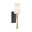 Crystorama Trenton 1Lt 5" Sconce, Brass/Black Forged/White