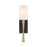 Crystorama Trenton 1Lt 5" Sconce, Brass/Black Forged/White