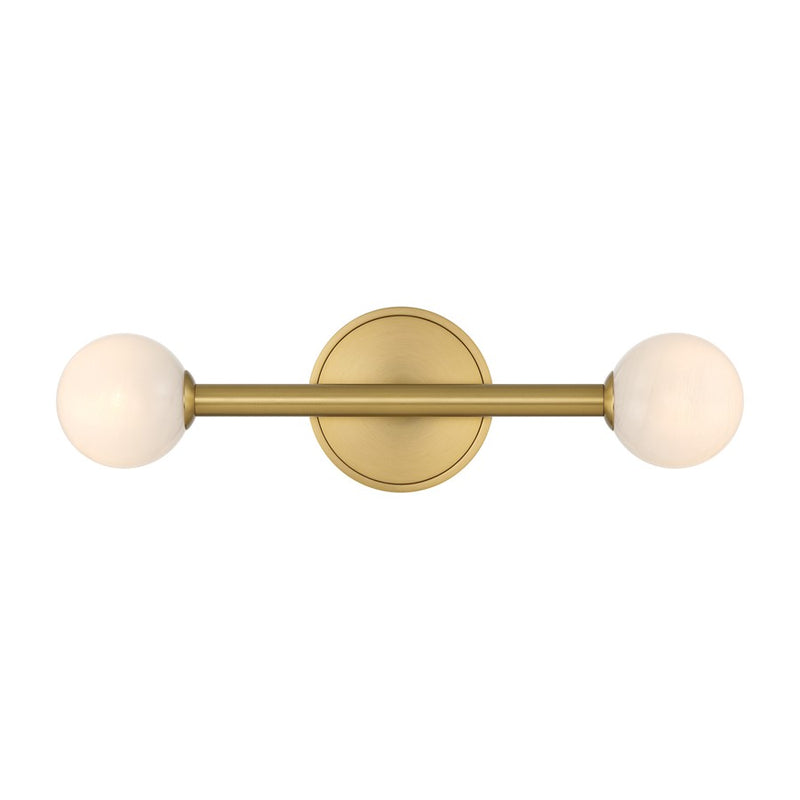 Crystorama Terrell 2 Light 17.75" Bathroom Vanity, Luxe Gold/White
