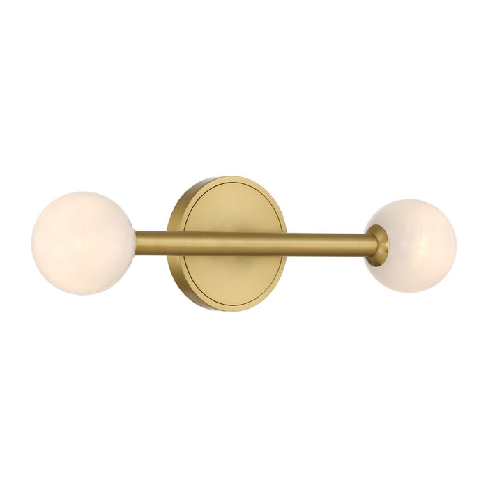 Crystorama Terrell 2 Light 17.75" Bathroom Vanity, Luxe Gold/White